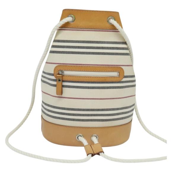 BURBERRY Shoulder Bag Canvas Leather White Auth bs23926 - Picture 2 of 16